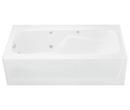 Aquatic White 72 x 37-1/4 in. Soaker Alcove Bathtub Left Drain 