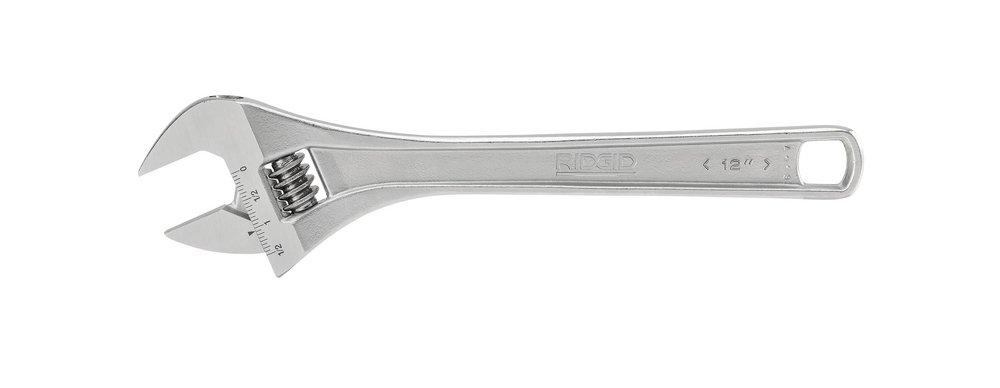 RIDGID Chrome Plated 12 in Adjustable Wrench 