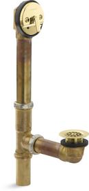 16 in. Brass Trip Lever Drain in Vibrant Polished Brass