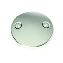 2-Hole Brass Face Plate Waste and Overflow Drain with Screw Polished Nickel