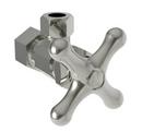 Brasstech Polished Nickel 1/2 x 3/8 in. Compression x OD Compression Cross Handle Angle Supply Stop Valve 
