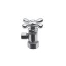 1/2 x 3/8 in. Compression x OD Compression Cross Angle Supply Stop Valve in Polished Chrome