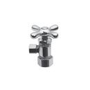 Brasstech Polished Chrome 1/2 x 3/8 in. Compression x OD Compression Cross Handle Angle Supply Stop Valve 