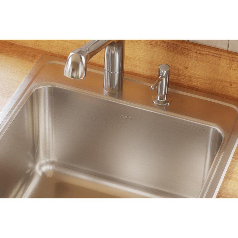 Elkay Lustrous Satin 22 x 22 in. Stainless Steel Single Bowl Drop-in Kitchen Sink in Lustrous Satin 