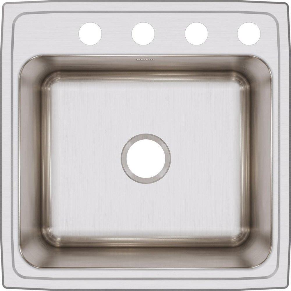 Elkay Lustrous Satin 22 x 22 in. Stainless Steel Single Bowl Drop-in Kitchen Sink in Lustrous Satin 