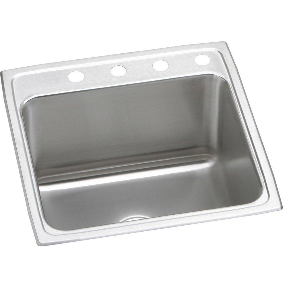 Elkay Lustrous Satin 22 x 22 in. Stainless Steel Single Bowl Drop-in Kitchen Sink in Lustrous Satin 