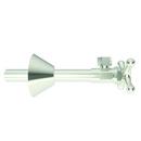 Brasstech Polished Nickel - Natural 1/2 x 3/8 in. Sweat x OD Compression Cross Angle Supply Stop Valve 