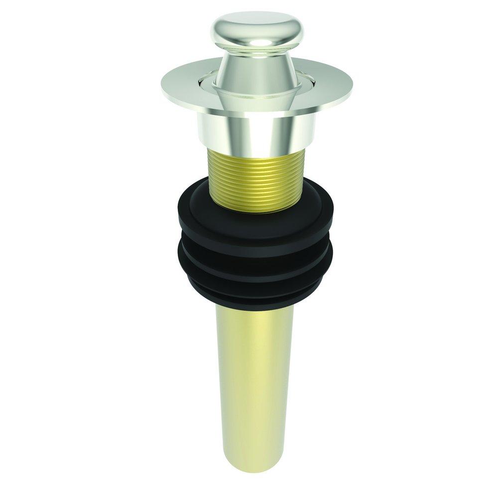 Brasstech Polished Nickel - Natural Lift and Turn Plug (Less Overflow) 