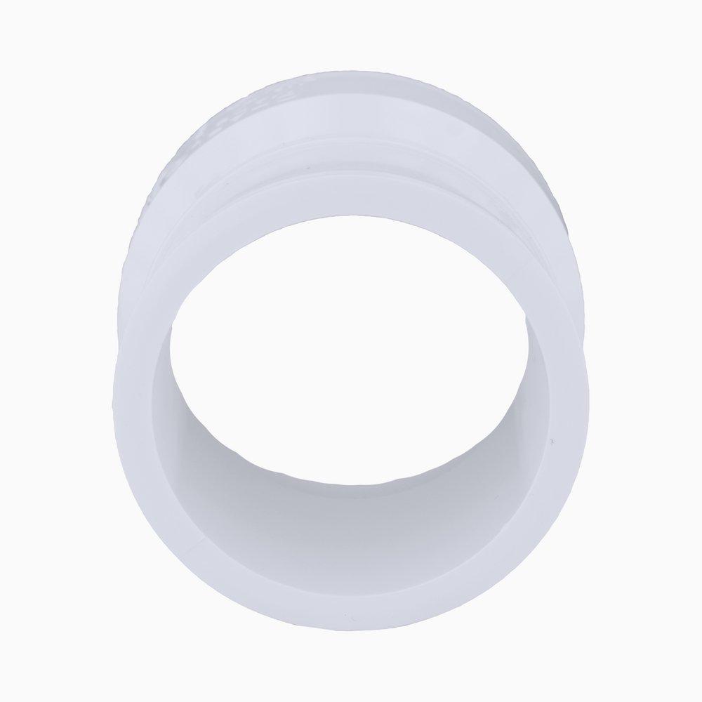 White PVC DWV No-Hub Adapter 