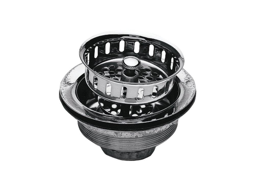 Brasstech Polished Copper 3-1/2 in. Large Basket Post Style Strainer Set 