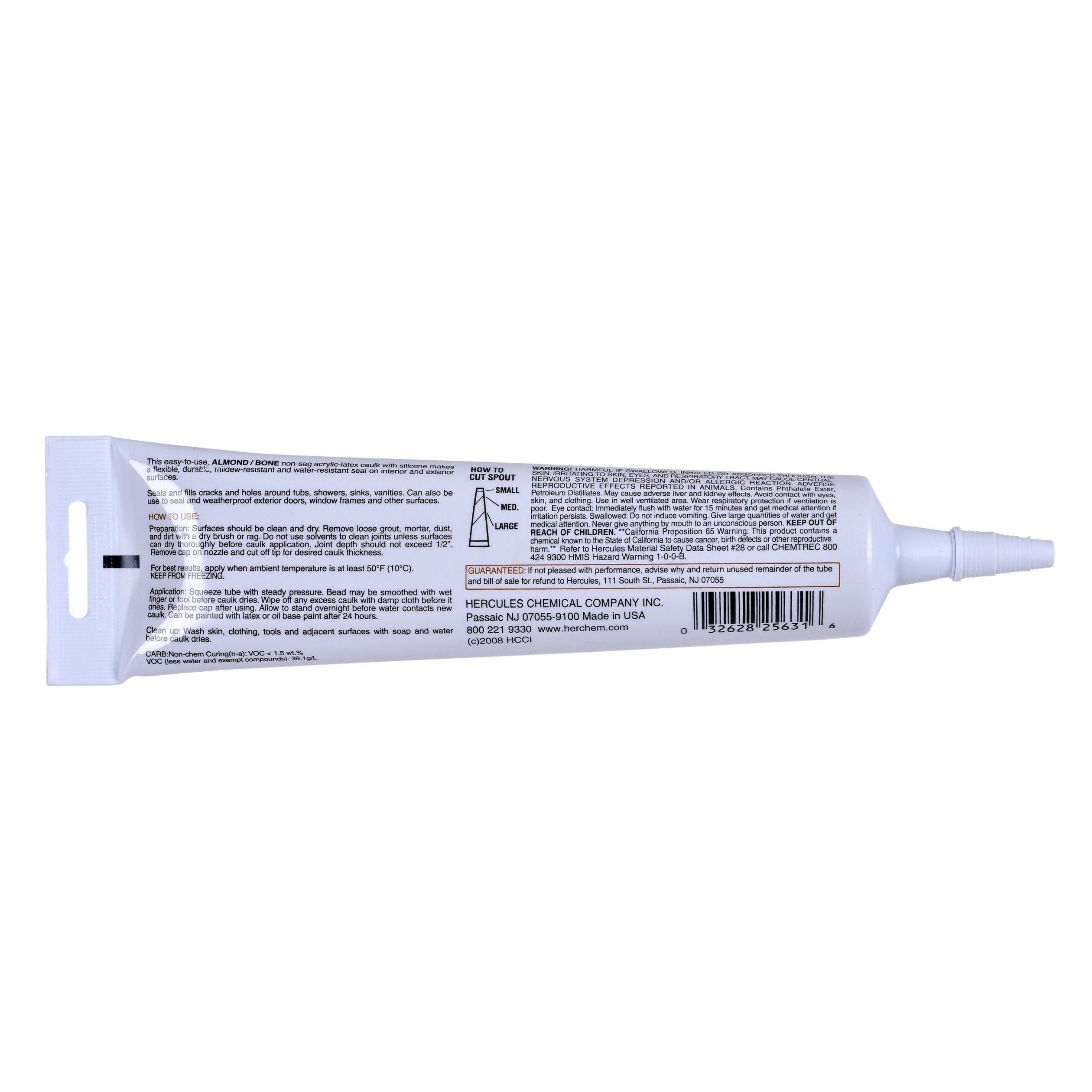 Hercules® Almond-Bone Siliconized Acrylic Latex Caulk in Almond-Bone 