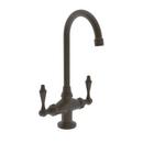 Newport Brass Weathered Brass Prep Sink or Bar Faucet with Double Lever Handle 