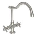 Newport Brass Satin Nickel - PVD 1-Hole Bar Faucet with Double Cross Handle 