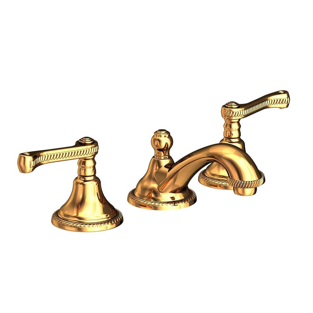 Newport Brass Polished Gold - PVD Two Handle Widespread Bathroom Sink Faucet Lever Handle 