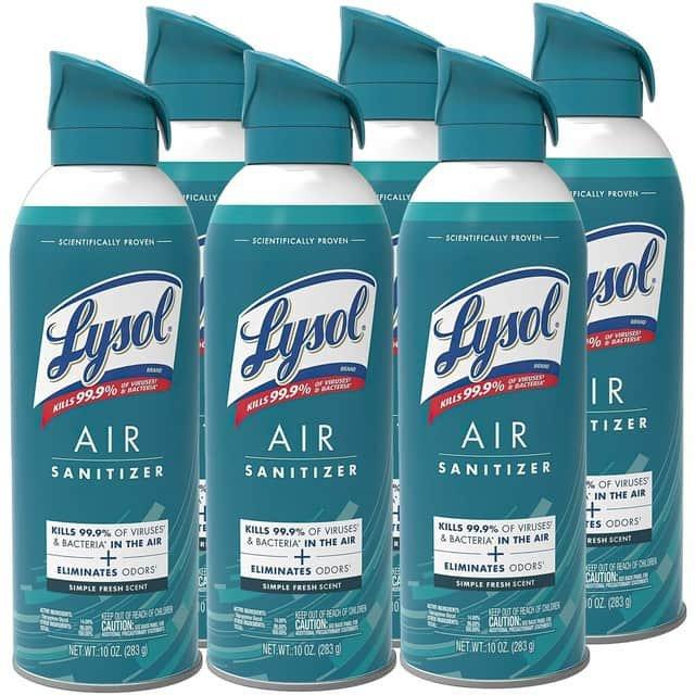 10 oz. Air Sanitizing Spray, Simple Fresh Scent (Case of 6) 