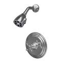 Single Handle Multi Function Shower Faucet in Uncoated Polished Brass - Living (Trim Only)