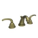Widespread Bathroom Sink Faucet with Double Lever Handle in Antique Brass