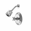 Pressure Balance Shower Faucet Trim with Single Cross Handle in Weathered Brass