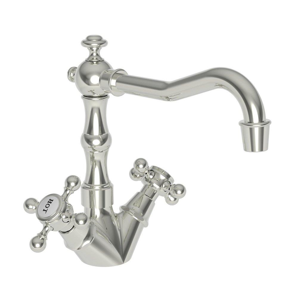 Newport Brass Polished Nickel - Natural Prep Sink or Bar Faucet with Double Cross Handle 