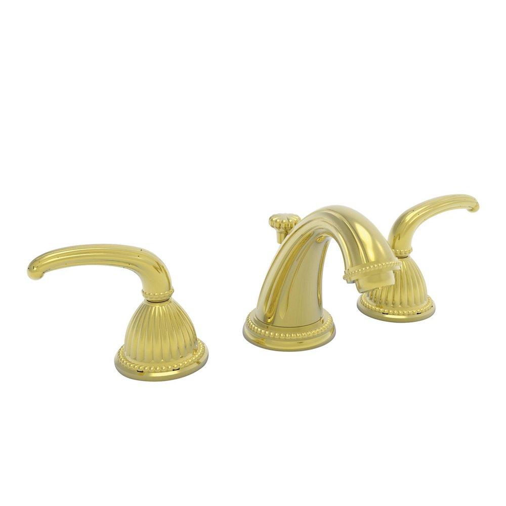Newport Brass Polished Gold - PVD Two Handle Widespread Bathroom Sink Faucet Lever Handle 