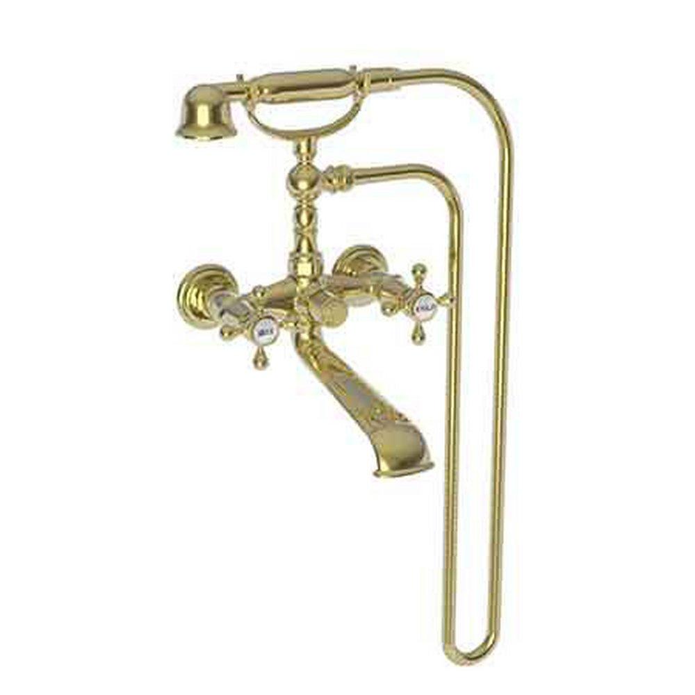 Newport Brass Uncoated Polished Brass - Living Two Handle Wall Mount Filler 