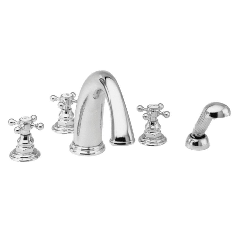 Newport Brass Polished Chrome Three Handle Roman Tub Faucet Trim Only 
