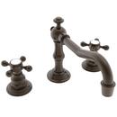 Two Handle Bathroom Sink Faucet in Weathered Brass