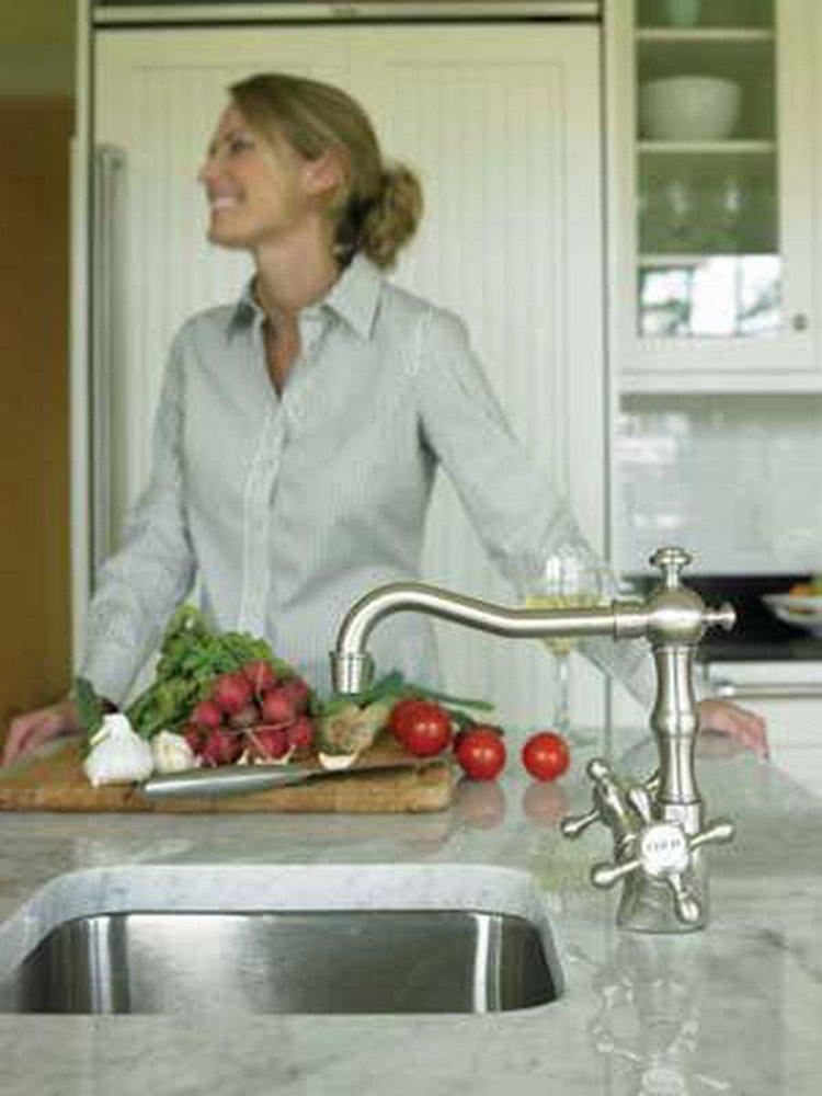 Newport Brass Flat Black Prep Sink or Bar Faucet with Double Cross Handle 