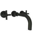 Two Handle Wall Mount Widespread Bathroom Sink Faucet in Oil Rubbed Bronze
