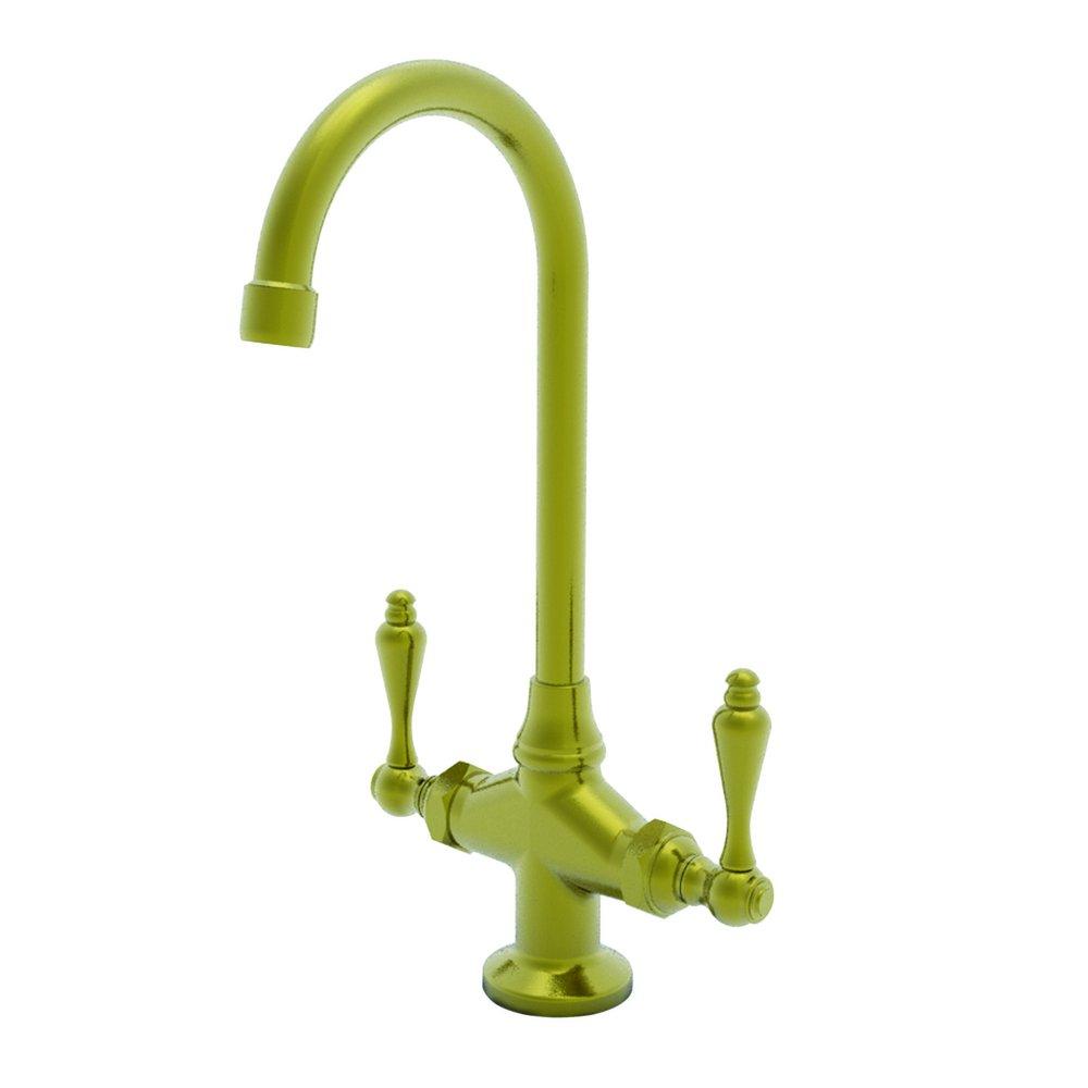 Newport Brass Satin Brass - PVD Prep Sink or Bar Faucet with Double Lever Handle 