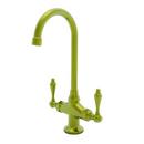 Prep Sink or Bar Faucet with Double Lever Handle in Satin Brass - PVD