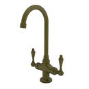 Newport Brass Antique Brass Prep Sink or Bar Faucet with Double Lever Handle 
