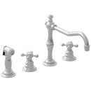 Two Handle Kitchen Faucet with Side Spray in Polished Nickel - Natural