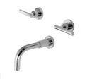 Two Handle Wall Mount Tub Filler in Polished Nickel