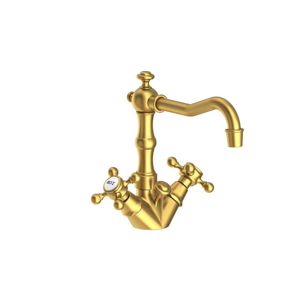 Newport Brass Satin Brass - PVD Widespread Bathroom Sink Faucet with Double Cross Handle 