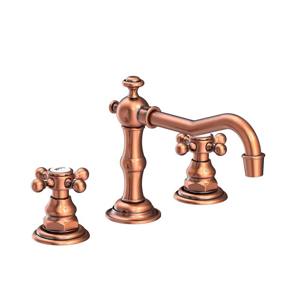 Newport Brass Antique Copper Two Handle Widespread Bathroom Sink Faucet 