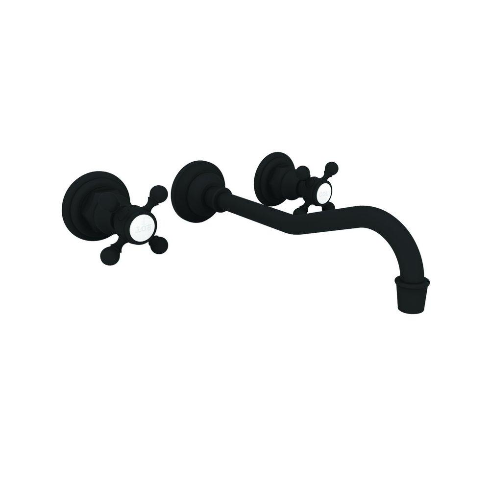 Newport Brass Flat Black Two Handle Widespread Bathroom Sink Faucet 