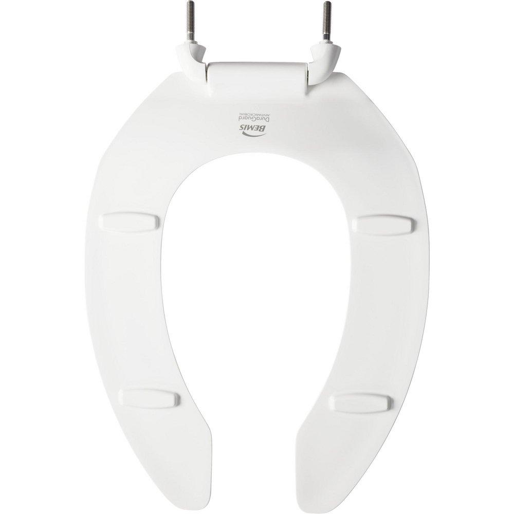 Bemis White Elongated Open Front Toilet Seat 