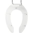 Bemis White Elongated Open Front Toilet Seat 