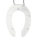 Bemis White Elongated Open Front Toilet Seat 