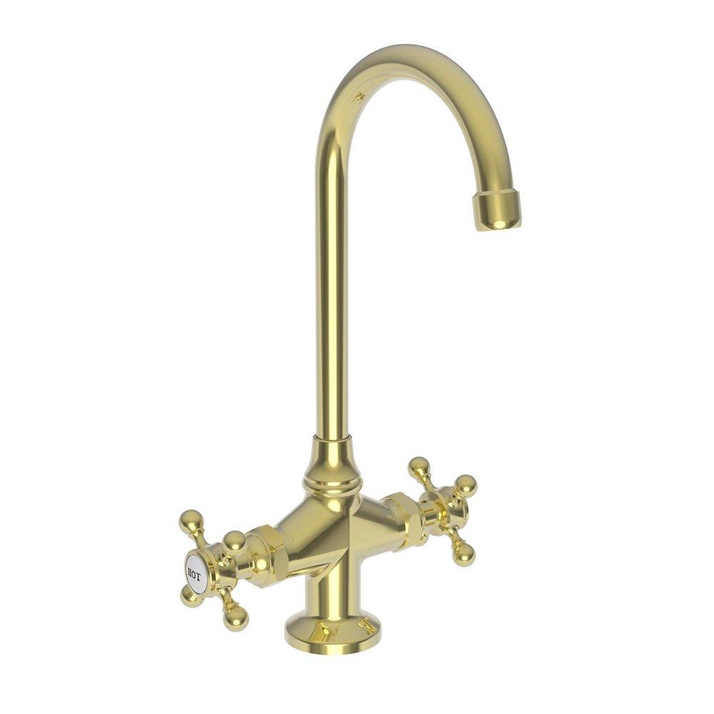 Newport Brass Forever Brass - PVD Prep Sink or Bar Faucet with Double Cross Handle 