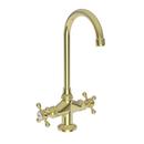 Prep Sink or Bar Faucet with Double Cross Handle in Forever Brass - PVD