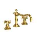 Two Handle Widespread Bathroom Sink Faucet in Satin Brass - PVD