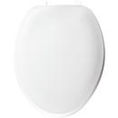Bemis White Elongated Closed Front Toilet Seat with Cover 