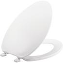 Bemis White Elongated Closed Front Toilet Seat with Cover 