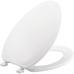 Elongated Closed Front Toilet Seat with Cover in White