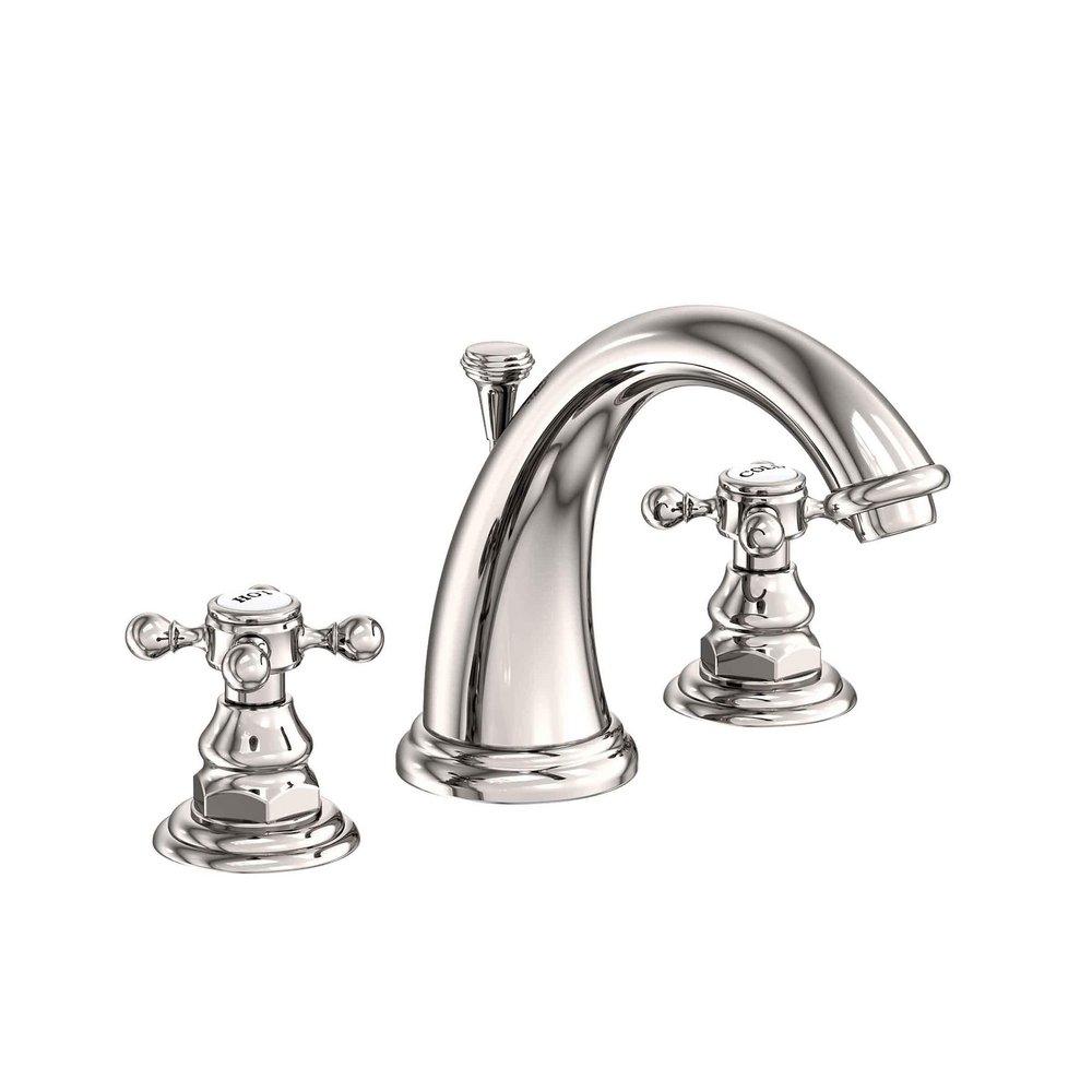 Newport Brass Polished Nickel - Natural Two Handle Widespread Bathroom Sink Faucet 