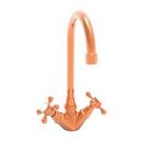 Prep Sink or Bar Faucet with Double Cross Handle in Polished Copper