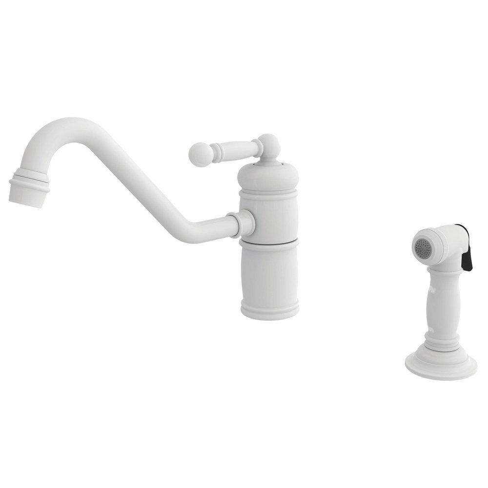 Newport Brass White Single Handle Kitchen Faucet 