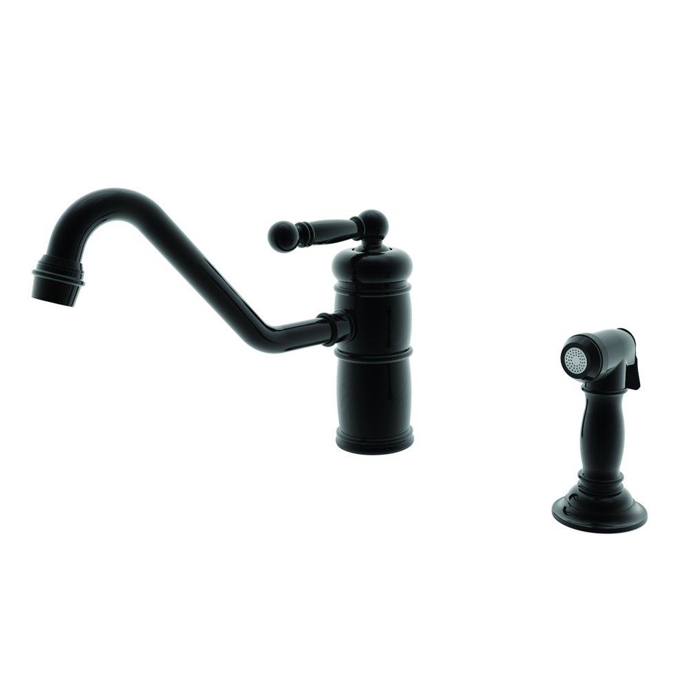 Newport Brass Gloss Black Single Handle Kitchen Faucet 